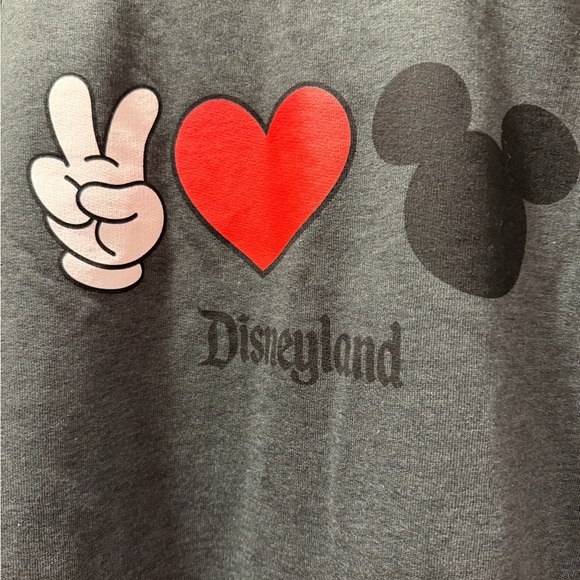 Disneyland Peace Love Mickey  Graphic Crewneck Sweater XXL NWT - Picture 2 of 6